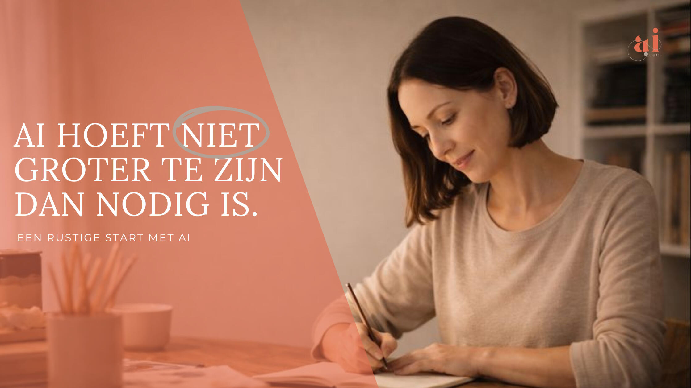 AI en jij Headerafbeelding AI-startserie voor beginners – geen hype, geen vakjargon.